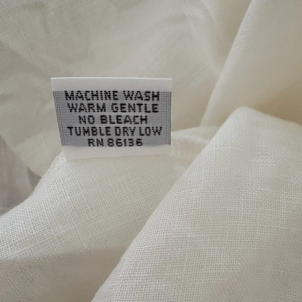 Bryn Walker Cream White Linen Midi Dress - Picture 9 of 10